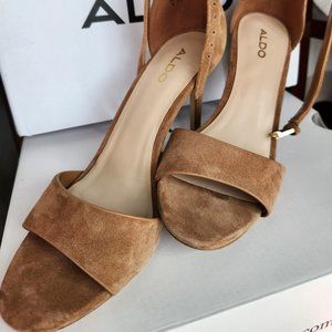 ALDO Suede Ankle Strap Stiletto Sandal Size  6